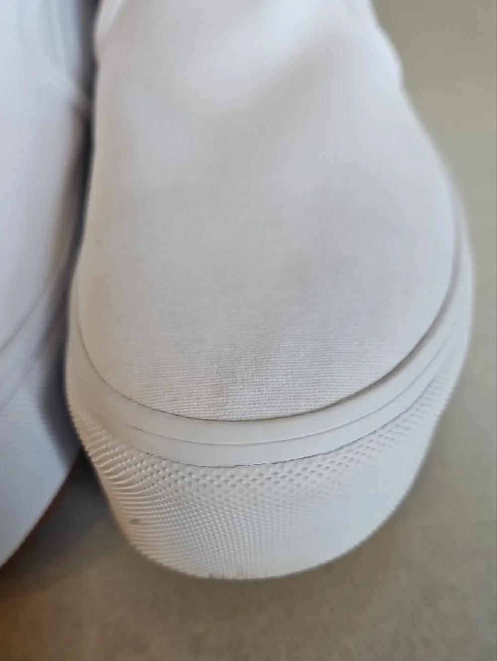 Vans White Slip-On Platform Loafers